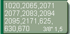 F�r Jonsered  1020, 2065, 2071, 2077, 2083, 2094, 2095, 2171, 625, 630, 670 (3/8-1,5 ) 
