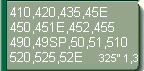 F. Jonsered 410, 420, 435, 45E, 450, 451E, 452, 455, 490, 49SP, 50, 51, 510, 520, 525, 52E(325-1,3) 